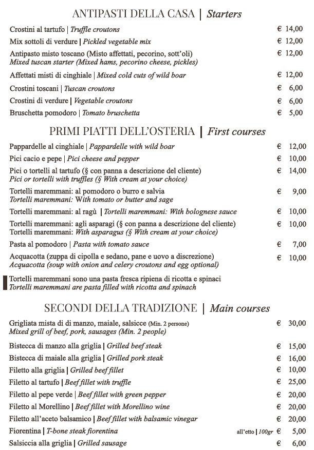 Menu Osteria La Nuova Dispensa-1